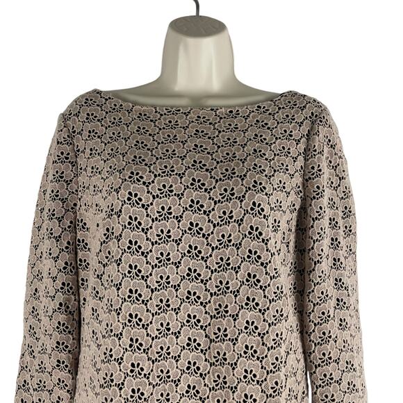 Diane von Furstenberg Sarita Lace Mini Dress Floral Tan Size 12 - Picture 2 of 7